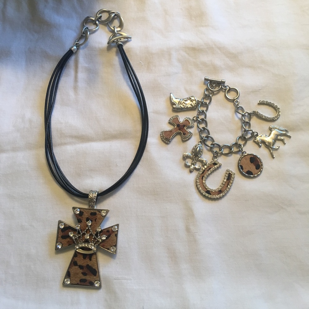 Matching necklace and bracelet